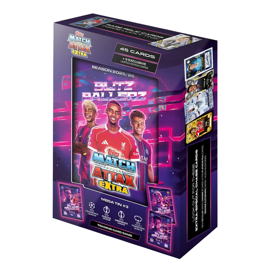 Topps Match Attax Blitz Baller Mega Tin 3 25/26 (45 Cards + 3 Limited Edition) | SoccerWearhouse