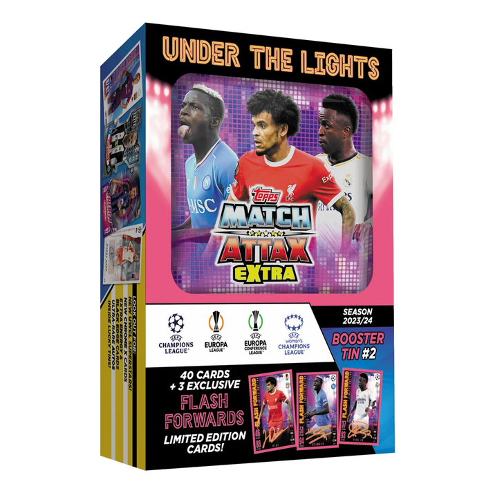 Topps Match Attax Under The Lights Booster Tin 2 + 3 Limited Edition Cards | SoccerWearhouse