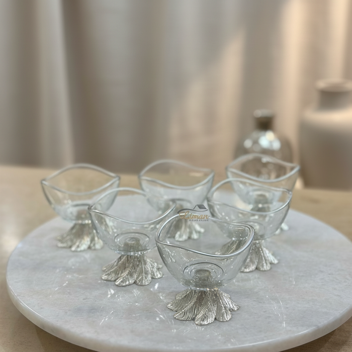 Liman Home Decor - Liman Online Toscana  Lokumluk / Dessertschalen  / Dip- / Sausschalen  Zilver 6 Delig