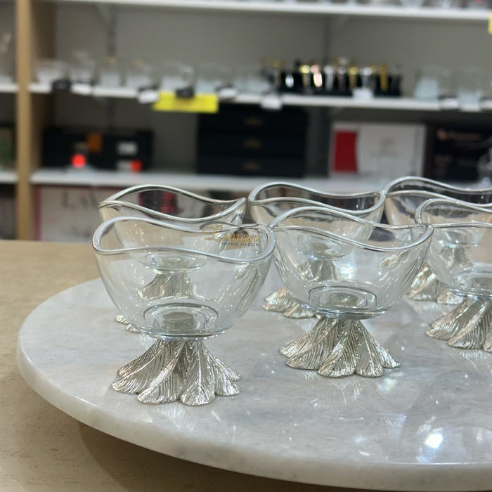Liman Home Decor - Liman Online Toscana  Lokumluk / Dessertschalen  / Dip- / Sausschalen  Zilver 6 Delig
