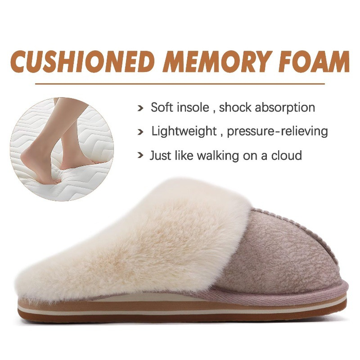 TRANSLINK House Slippers for Women Memory Foam Soft Fluffy Slippers Great for Indoor Outdoor Winter Days