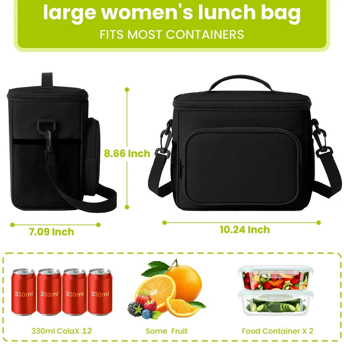 TRANSLINK  Insulated Lunch Box Reusable Leakproof Cooler Tote Bag for Work Picnic Travel