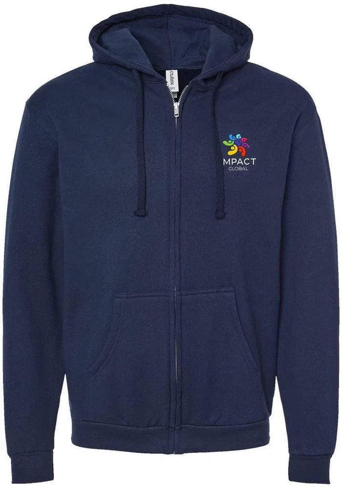 Tultex Unisex Full-Zip Hooded Sweatshirt
