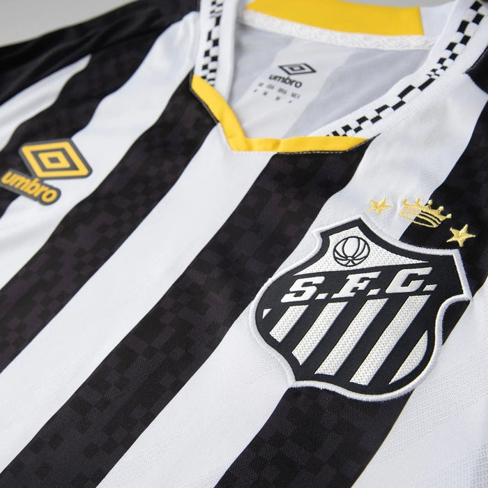 Umbro Men's Santos FC Away Jersey 25/26 (Black/White) | SoccerWearhouse