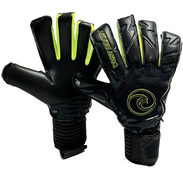 West Coast Phantom Destroyer Goalkeeper Gloves (Black/Neon Yellow) | SoccerWearhouse