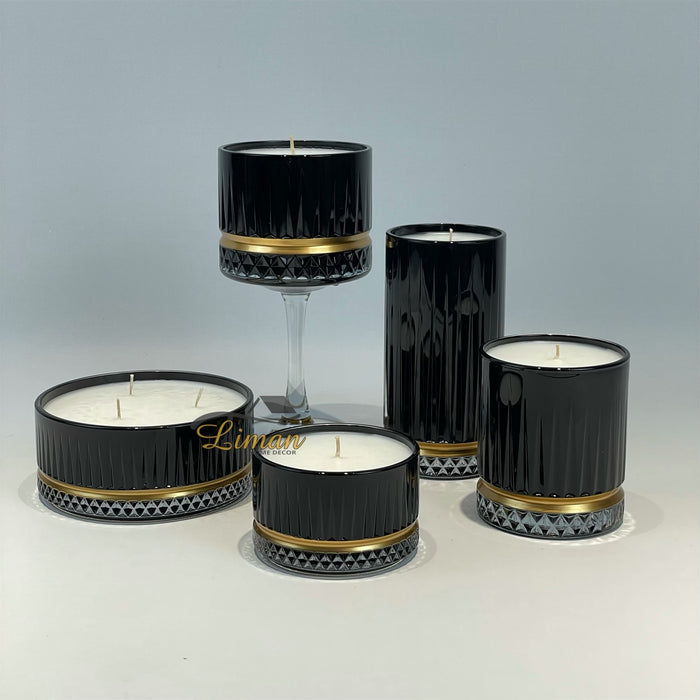 Liman Home Decor - Liman Online Zwart Butik Kaars - M -